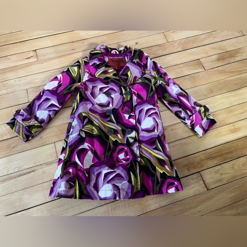 Missoni for Target bright floral print toddler‎ pea coat